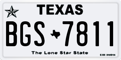 TX license plate BGS7811