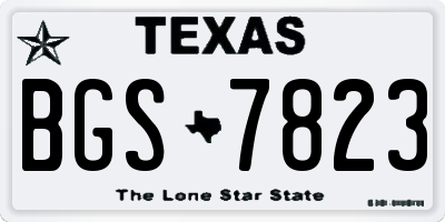 TX license plate BGS7823