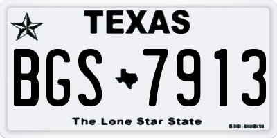 TX license plate BGS7913