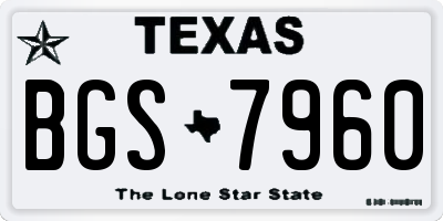 TX license plate BGS7960