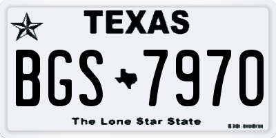 TX license plate BGS7970