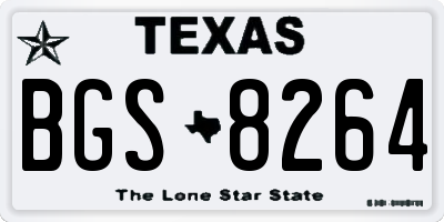 TX license plate BGS8264