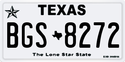 TX license plate BGS8272