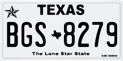 TX license plate BGS8279