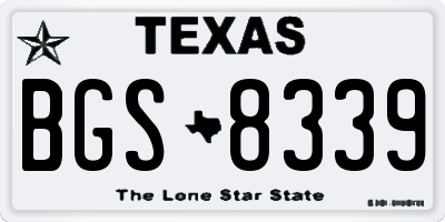 TX license plate BGS8339