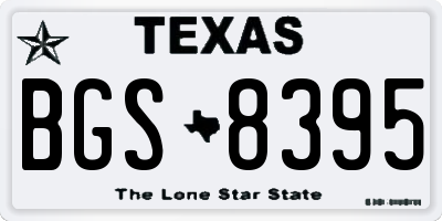 TX license plate BGS8395