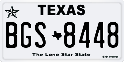 TX license plate BGS8448