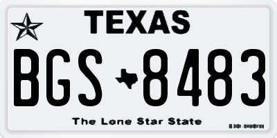 TX license plate BGS8483