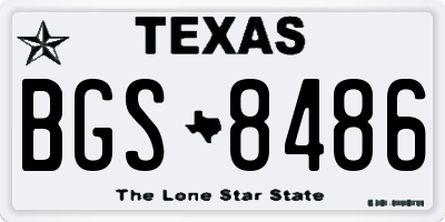 TX license plate BGS8486