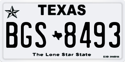 TX license plate BGS8493