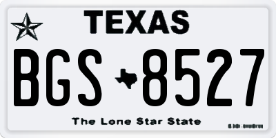TX license plate BGS8527