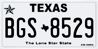 TX license plate BGS8529