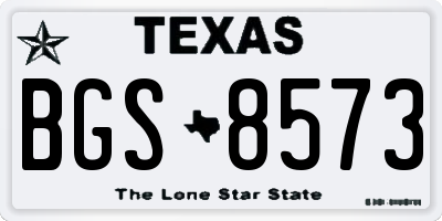 TX license plate BGS8573