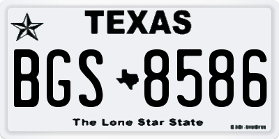 TX license plate BGS8586