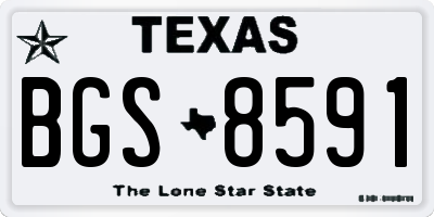 TX license plate BGS8591