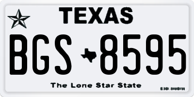 TX license plate BGS8595