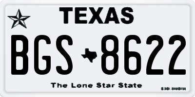 TX license plate BGS8622