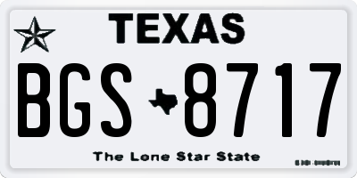 TX license plate BGS8717
