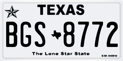 TX license plate BGS8772