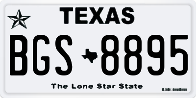 TX license plate BGS8895