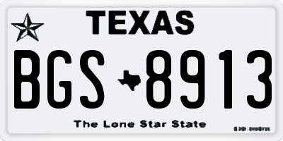TX license plate BGS8913