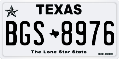 TX license plate BGS8976