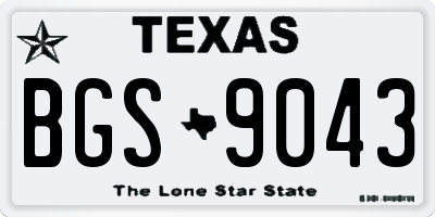 TX license plate BGS9043