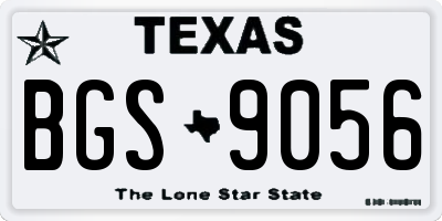 TX license plate BGS9056