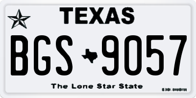 TX license plate BGS9057