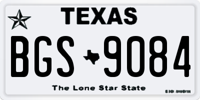 TX license plate BGS9084