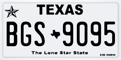TX license plate BGS9095