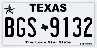 TX license plate BGS9132