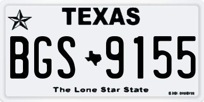 TX license plate BGS9155