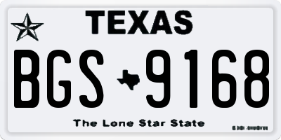 TX license plate BGS9168
