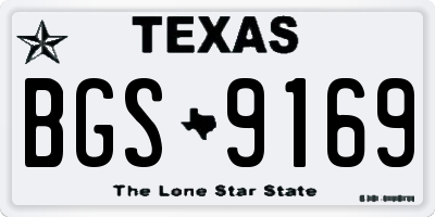 TX license plate BGS9169
