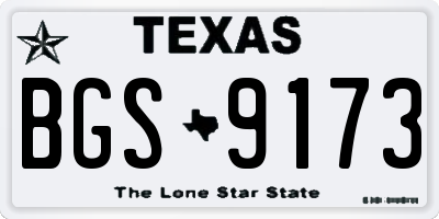 TX license plate BGS9173