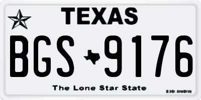 TX license plate BGS9176