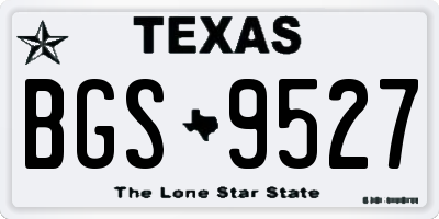 TX license plate BGS9527