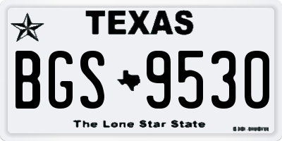 TX license plate BGS9530