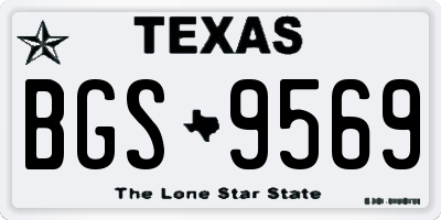 TX license plate BGS9569