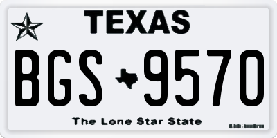 TX license plate BGS9570