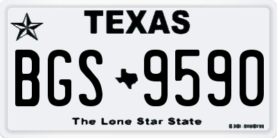 TX license plate BGS9590