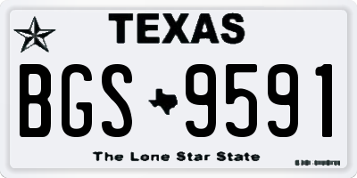 TX license plate BGS9591