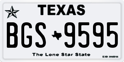 TX license plate BGS9595