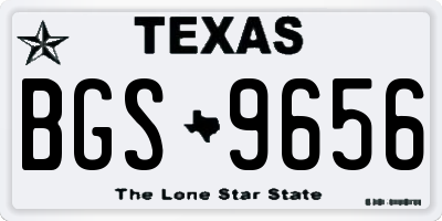 TX license plate BGS9656