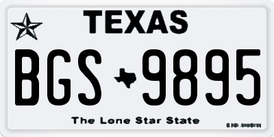 TX license plate BGS9895