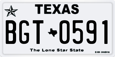 TX license plate BGT0591