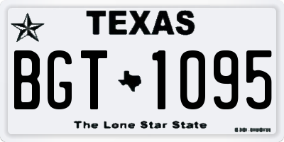 TX license plate BGT1095