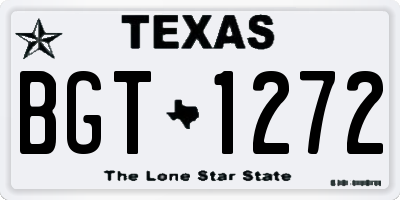 TX license plate BGT1272