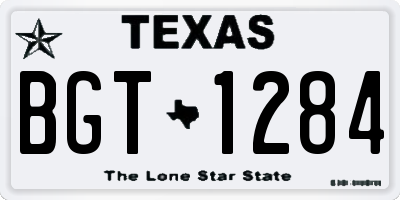 TX license plate BGT1284